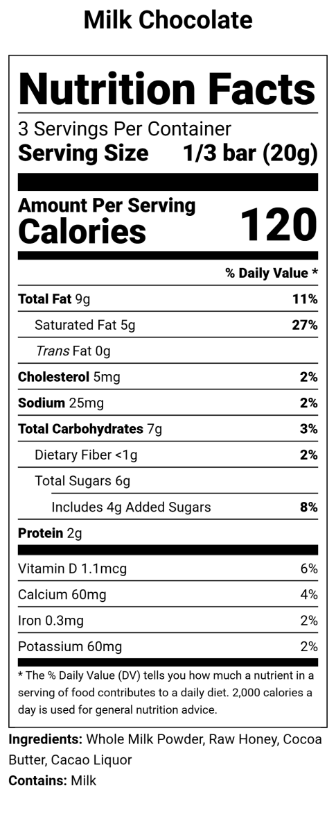 Milk Chocolate - Hachimitsu